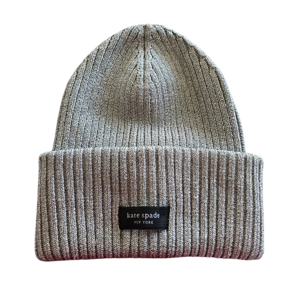 🔥Kate Spade Metallic Sam Label Beanie